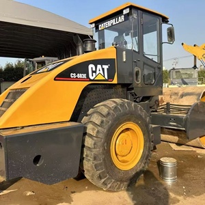 Rodillo Compactador de Neumáticos Caterpillar CS-683E, Rodillo de un Solo Tambor, Motor Diésel de 185 kW, Tambor de Acero Amarillo, Equipo de Construcción - Product Image 5