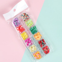 Zomer Diy 3d Polymeer Klei Plakjes Voor Nail Art 2d Fruit Bedels Gemaakt Van Plastic Voor Decoraties