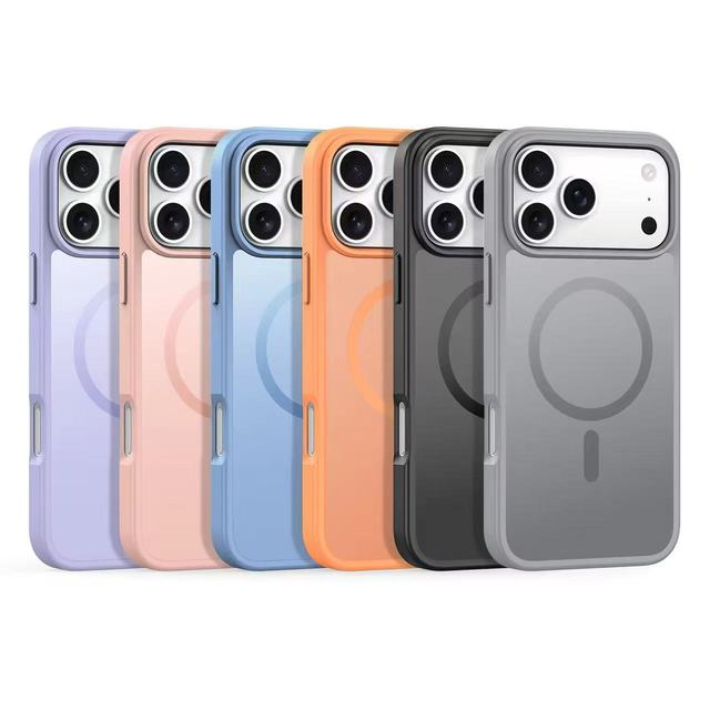 Wholesale Armor Frosted Shockproof Phone Case TPU PC Matte Magnetic Mobile Phone Cases for Iphone 13 15 16 17 Pro Max