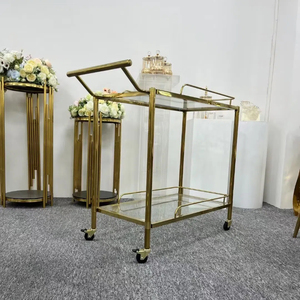 Chariot utilitaire d'hôtel d'acier inoxydable chariot polyvalent de service de boisson de KTV chariot de barre avec le support de verre de casier <span class=keywords><strong>à</strong></span> <span class=keywords><strong>vin</strong></span> - Product Image 3