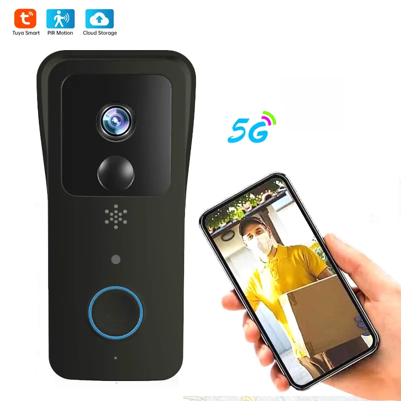 1080P thông minh không thấm nước EU Wifi cửa hàng tuya Door chuông 5 gam video không dây chuông cửa máy ảnh