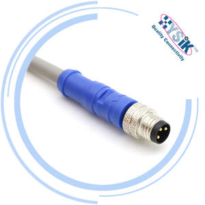 Kabel Sensor PUR M8 Fleksibel 3 Pin Female Sudut Kanan Lurus IP67 - Product Image 3