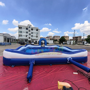 Gran fiesta de verano al aire libre para niños, juegos inflables, piscina de espuma inflable con máquina de burbujas - Product Image 4