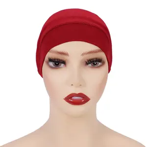 2023 Hot Selling Moslim Vrouwen Arabische Sjaal Beanie Multifunctionele Effen Kleur Binnenhijab Cap