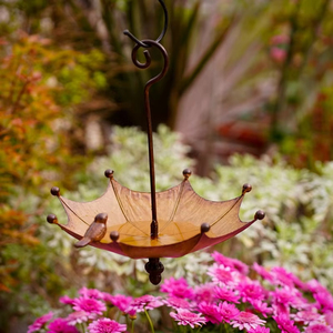 Wholesale Umbrella Design <b>Outdoor</b> Hanging Decoration Bird Feeder Tray for Outdoors Metal Bath Pond or Drinker - Product Image 4