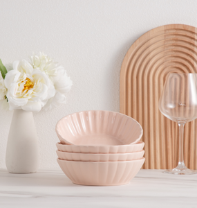 Service de table en céramique à motif vertical rose tendance, assiette à dîner, bol à soupe, tasse à café, ensemble de vaisselle pour mariage, maison, cuisine - Product Image 5