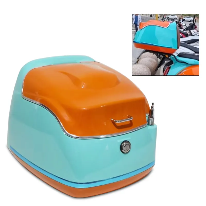 Universal Scooter Motorcycle Electric Rear Trunk Modified Tail Box For Vespa Gts Super 125 Vmaxie