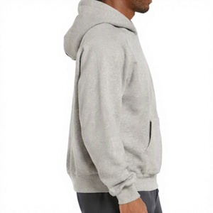 เสื้อฮู้ดดี้โอเวอร์ไซส์แบบหนาสำหรับขายส่ง OEM, เสื้อฮู้ดดี้ผู้ชายสไตล์ลำลองแบบไหล่ตก, เสื้อฮู้ดดี้ผ้าฟลีซพิมพ์ลายตามสั่ง - Product Image 4