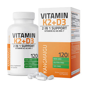 Capsule di Vitamina D3 K2 Vegane 10000iu OEM Etichetta Privata, Integratore per Supporto Immunitario e Ossa per Adulti - Product Image 1