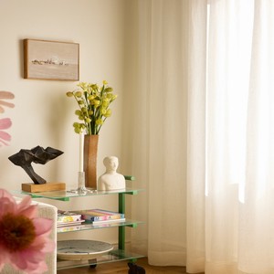<b>White</b> <b>Voile</b> Sheer Curtains Soft Light Filtering Floor Length Window Curtain Panels Custom Size for Villa Apartment - Product Image 1