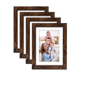 Rectangular Warm Brown <b>Wooden</b> <b>Photo</b> <b>Frame</b> For Home Living Room Dining Room Office Tabletop Or Wall Display - Product Image 1