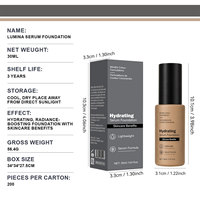 Fond de Teint Liquide Hydratant Effet Sérum Éclaircissant Léger Couvrance Modulable Marque Privée