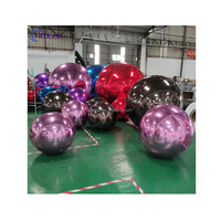 Grand Ballon Géant Brillant Boule Miroir Gonflable Grande Sphère pour Noël Mariage Fête Art Show Décoration