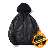 Veste à capuche rétro pour homme, en softshell, fermeture éclair intégrale, coupe-vent, finition PU, ourlet côtelé personnalisé, cordon de serrage sur le devant, style streetwear