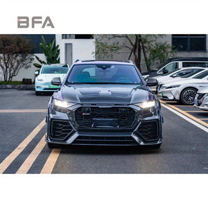 Utilisé sur l'<span class=keywords><strong>Audi</strong></span> Q8 RSQ8 amélioré capots de pare-chocs avant et arrière en fibre de carbone sèche de style MSY avec ailes à sourcils larges - Product Image 5