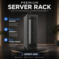 Gabinete de Red para Centro de Datos de Acero de 26U y 800*800mm, Rack para Servidores, Disponible en Stock