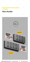 Regleta de alimentación para PC de montaje en superficie, tipo 86, ignífuga, compatible internacionalmente, con 3/4 tomas, duradera y de fácil instalación
