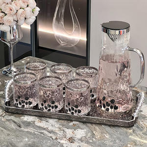 Vente en gros de tasses à eau et de services à thé de grande capacité pour salons domestiques, avec bouteilles en verre pour eau froide et ensembles d'eau. - Product Image 5