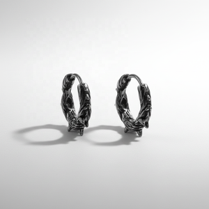 Pendientes de Aro Huggie para Hombre, Personalizados, Hipoalergénicos, de Acero Inoxidable 316L, con Corona de Espinas y Púas, Estilo Gótico Vintage, Regalo - Product Image 1