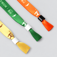 Bracelets promotionnels en coton tissé imperméables personnalisés de la marque JLD pour les événements de concerts avec fermeture réglable
