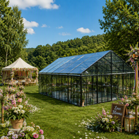 Tente de réception transparente pour mariage avec couverture en PVC transparent, structure en aluminium pour utilisation en intérieur, capacité de 1000 personnes