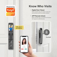 Cerradura Inteligente Electrónica para Puerta con Reconocimiento Facial 3D Automático, Huella Dactilar, Control Remoto por Aplicación Tuya Wifi, con Cámara de Ojo de Gato PST-H20-P
