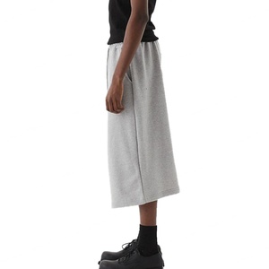 Wholesale Streetwear Comfortable Casual Oversize 100% Cotton Black Baggy Men's Bermuda <b>Sweat</b> <b>Pant</b> - Product Image 3