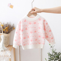 Herbst Winter Mädchen stilvolle Pullover Cartoon Bunny Design verdickt Nerz Strick Pullover Kinder Shirt Muster Pullover