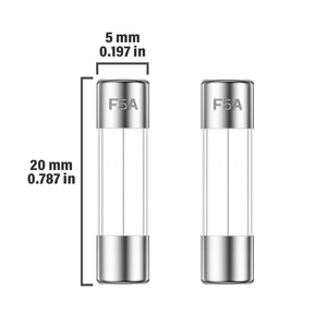 Andufuse Mini Glass <strong>Fuse</strong> 5x20mm Fast Acting Glass Material Axial <strong>Leaded</strong> <strong>Fuse</strong> 5A 10A 15A 20A for Power Strip Experiment - Product Image 4