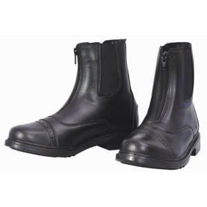 TD TuffRider stivali Paddock Starter da donna in pelle sintetica con cerniera frontale per l'equitazione - Product Image 1
