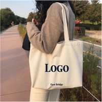 Sac fourre-tout en toile personnalisé avec logo, grande capacité, réutilisable, écologique, simple, avec poignée en corde, sac de shopping en toile de coton pour tous les jours