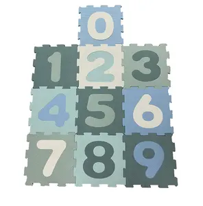 Wholesale EVA Foam Children Puzzle Mats 10 Numbers Colorful Interlocking Alphabet Number Mats