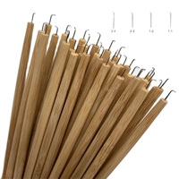 Aiguille de ventilation pour perruque avec manche en bois, outils de crochet pour la fabrication de perruques, 4 tailles d'aiguilles, logo personnalisé