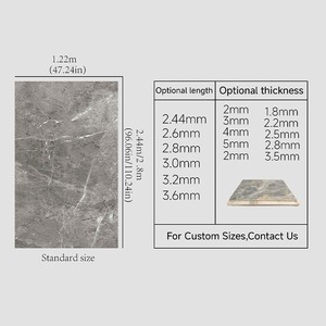 3D in 4*8 PVC tấm đá cẩm thạch cao bóng UV tấm đá cẩm thạch trang trí tường Hội Đồng Quản trị cho TV nền trang trí nội thất - Product Image 3