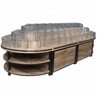 Étagère de présentation d'aliments en vrac sur mesure pour île ronde, étagère de présentation de collations en vrac pour supermarché, pour la présentation de biscuits et de bonbons, présentoirs sur mesure