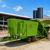 Nouvelle Mélangeuse TMR Électrique Stationnaire Robuste 300 CV Haute Productivité Automatique pour Aliments Bovins avec Convoyeur de Décharge