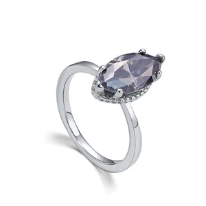 2026 Internet Hit S925 Sterling <b>Silver</b> Marquise Moissanite Light Luxury <b>Adjustable</b> Open Index Finger <b>Ring</b> For Women - Product Image 2