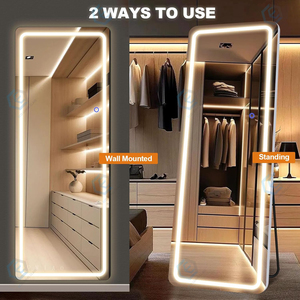 Vestidor personalizado LED <span class=keywords><strong>Espejo</strong></span> inteligente Piso Espejos vintage Longitud completa Tamaño grande para la habitación de la capa del baño - Product Image 3