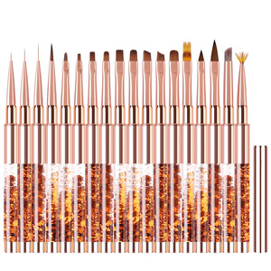 Pinceau à gel à tête plate professionnel pour la peinture d'ongles, idéal pour la manucure – Fournisseur - Product Image 1