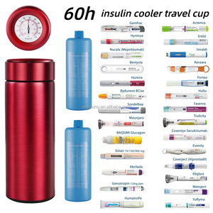 Perlindungan Botol Insulin Baja Tahan Karat Modern Ringan Modis Tahan Guncangan Botol Pendingin Medis Portabel untuk Penderita <span class=keywords><strong>Diabetes</strong></span> - Product Image 2