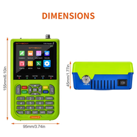 GTMEDIA V8 Finder2 Détecteur de satellite numérique DVB-S2X Localisateur de signal TV HD 1080P Batterie 5000mAh intégrée Écran LCD HD de 3.5 pouces