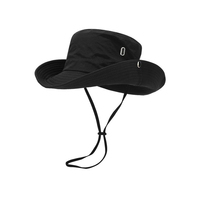 Chapeau de pêcheur personnalisé avec logo, séchage rapide, large bord, protection solaire, avec cordon, pour homme, idéal pour l'extérieur en été