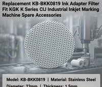 Filtre adaptateur d'encre de remplacement KB-BKK0819 compatible avec les machines de marquage jet d'encre industrielles CIJ de la série KGK, accessoires de rechange