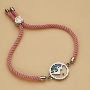 Nouveau <span class=keywords><strong>bracelet</strong></span> en corde réglable fait à la main en acier inoxydable Mountain Mustard Seed Charm pour hommes et femmes - Product Image 3