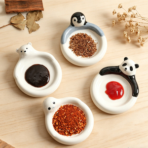 Offre Spéciale – Assiette à Sauce Créative et Mignonne en Céramique 3D <span class=keywords><strong>Mini</strong></span> Pingouin – Assiette à Sauce en Céramique Animaux Amusants de Haute Qualité – Vaisselle - Product Image 5