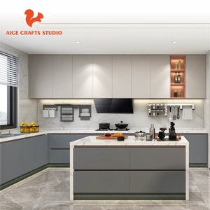 Armoires de cuisine en forme de L Solutions de rangement d'angle pour petites maisons modernes - Product Image 1