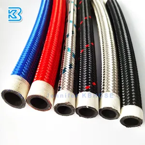 AN4 4AN 5.56mm ID 304 Stainless steel braided CPE NBR synthetic rubber fuel oil line hose tube pipe