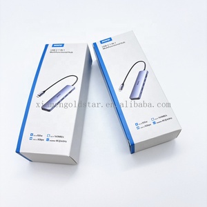 Tùy chỉnh USB chuyển đổi cáp bao bì hộp rỗng Bộ nhớ đầu đọc thẻ đầy đủ màu sắc in Hộp giấy - Product Image 2