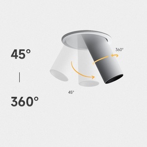 Foco LED de 7W 12W 4000K COB Empotrado, Ángulo Ajustable, Aluminio, para Techo Interior de Casa u Hotel - Product Image 4