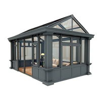 Solárium Moderno de Techo Plano de Aluminio con Doble Acristalamiento Low-E, Insonorizado, Jardín de Invierno para Hotel y Villa